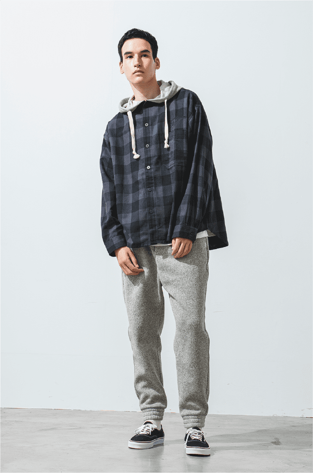 OFFSHORE × JM HOOD FLANNEL SHIRT