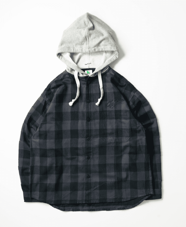 OFFSHORE × JM HOOD FLANNEL SHIRT