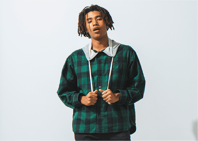 OFFSHORE × JM HOOD FLANNEL SHIRT