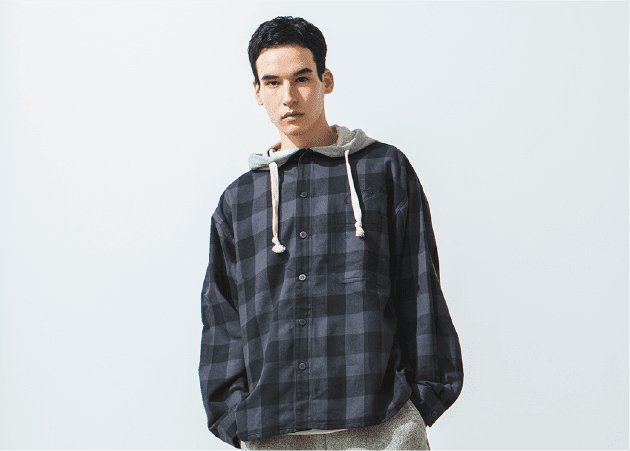 OFFSHORE × JM HOOD FLANNEL SHIRT