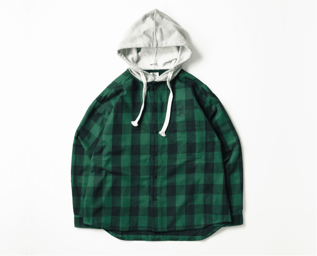 OFFSHORE × JM HOOD FLANNEL SHIRT